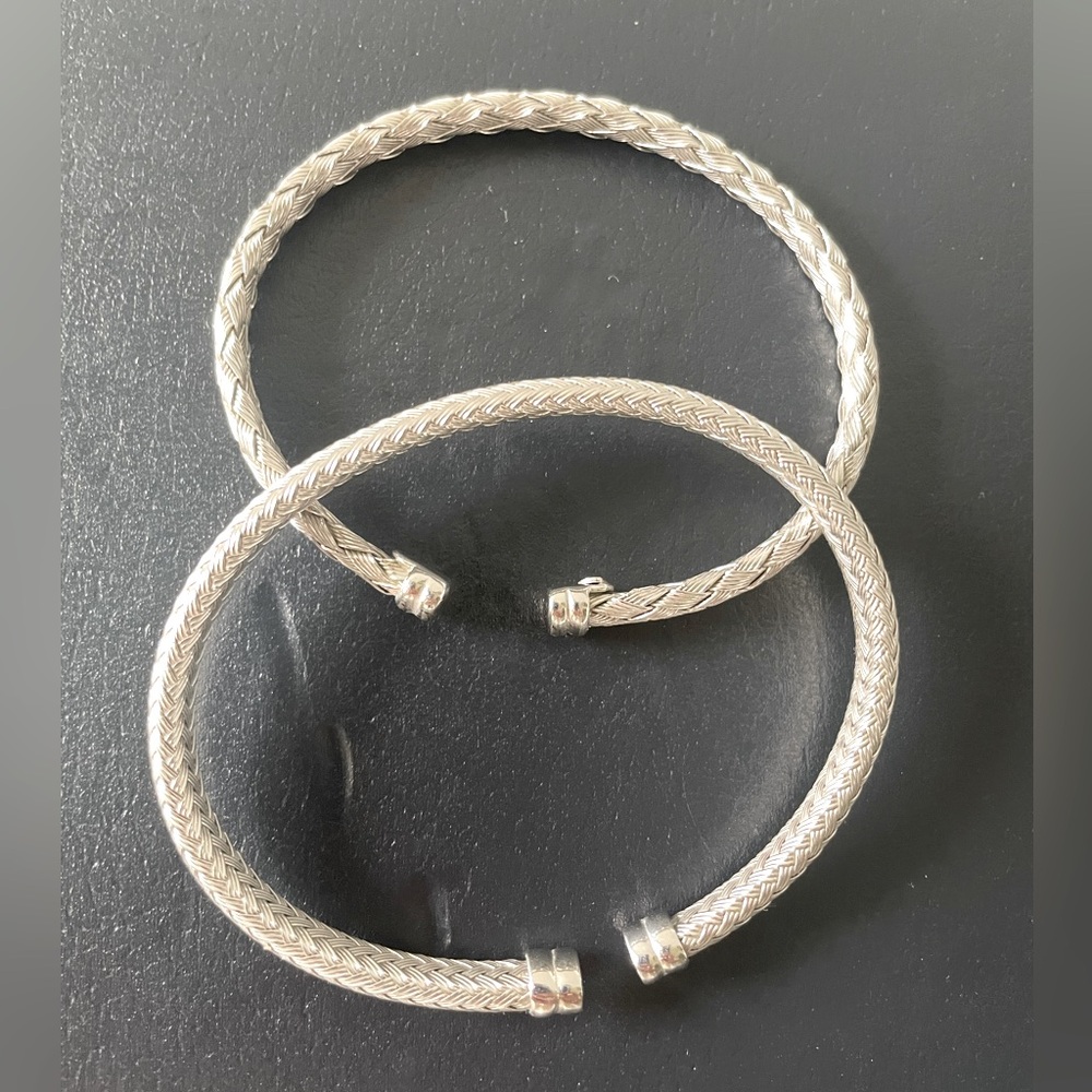 2 Silver Cuff Bracelets